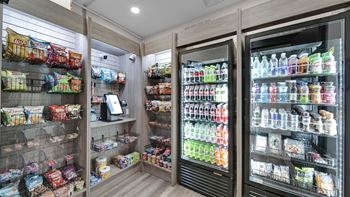 A vending machine with a variety of snacks and drinks.